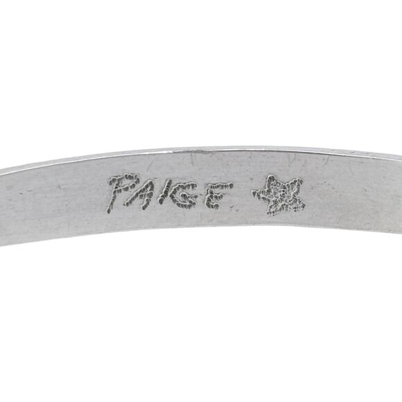 Vintage Paige Sterling Silver 925 5mm Notched Bangle Bracelet 7.75" - Picture 3 of 8